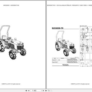 Kubota Tractor B2530DB TR M Spare Parts Catalog EN TR (1)
