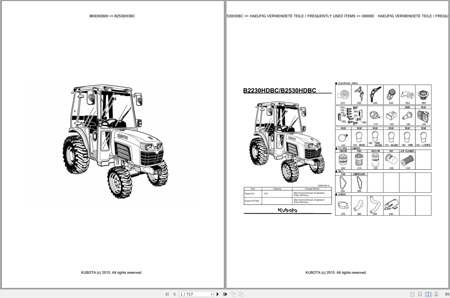 Kubota Tractor B2530HDBC Parts Catalog EN DE (1)