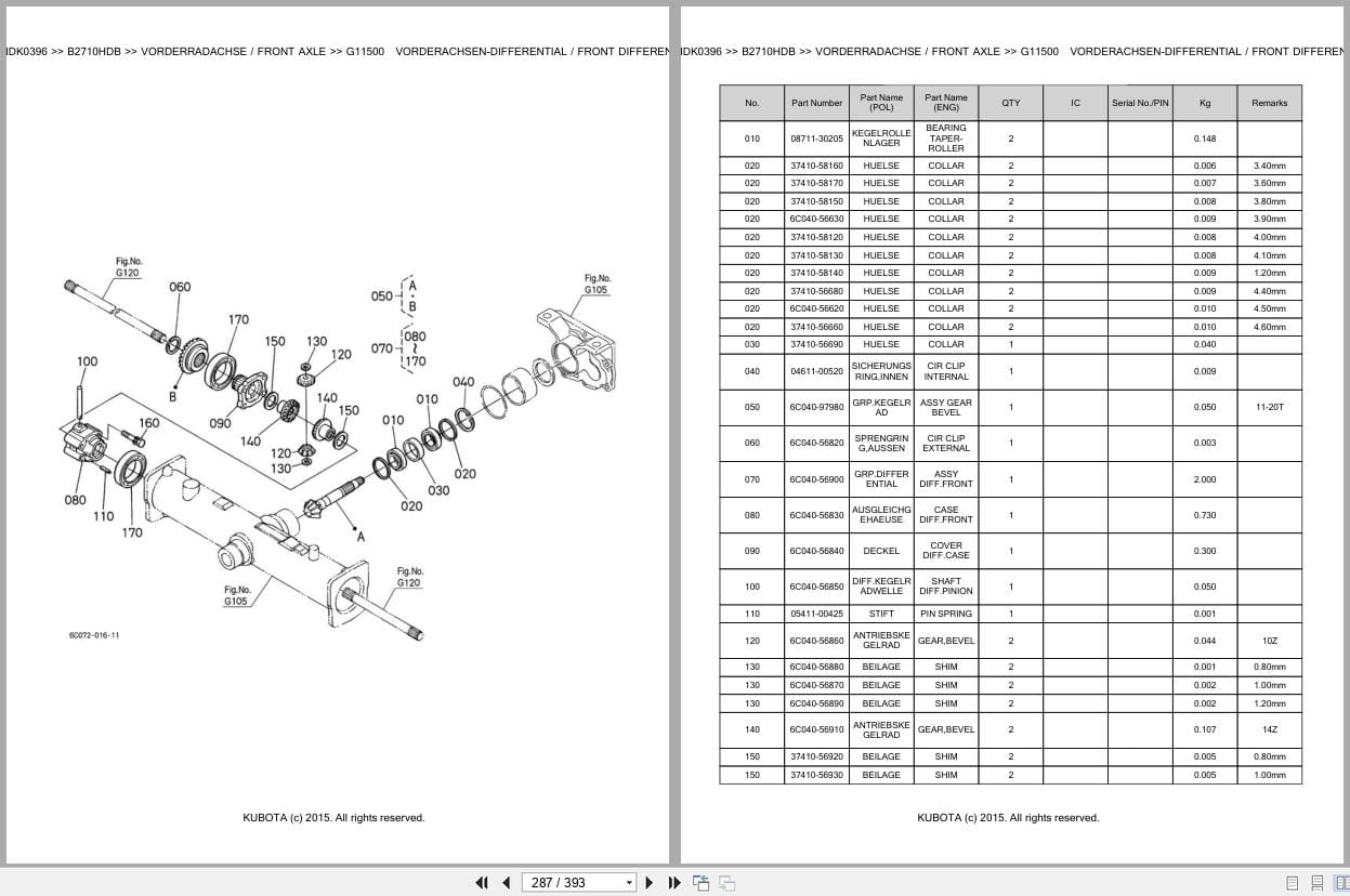 Kubota Tractor B2710HDB Parts Catalog EN DE (3)