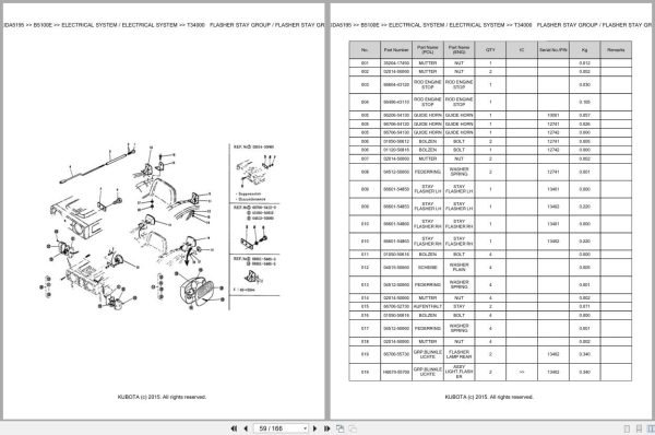 Kubota Tractor B5100E Parts Catalog EN DE (3)