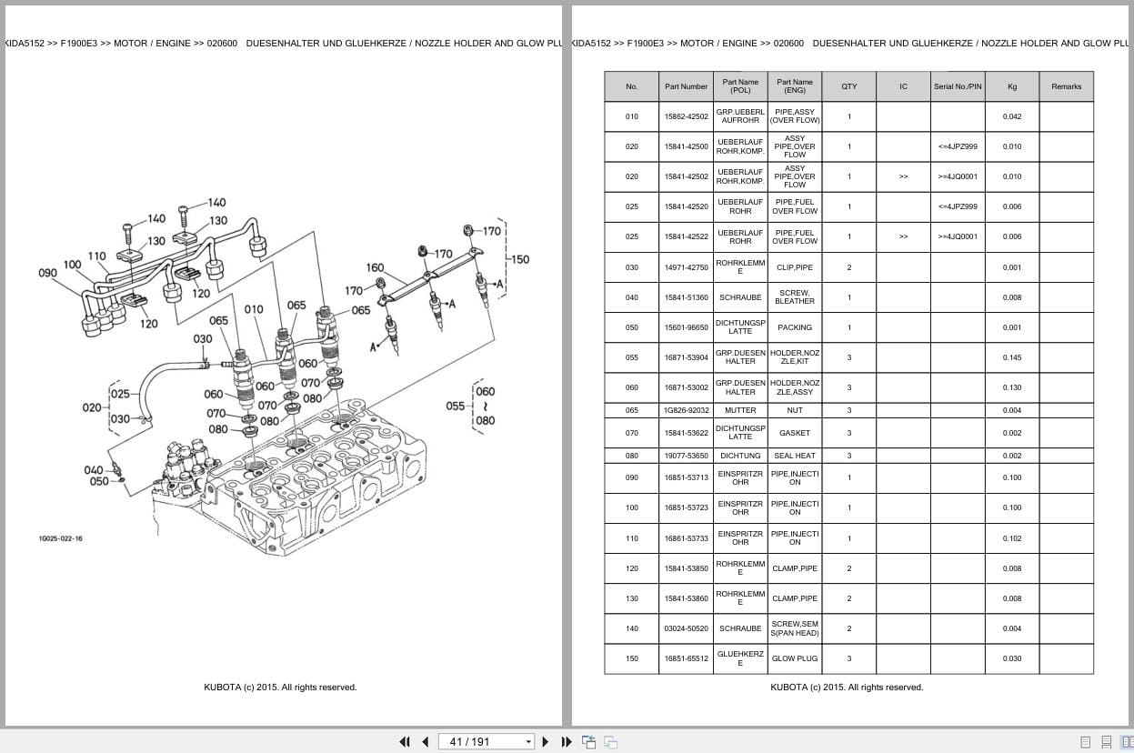 Kubota Tractor F1900E3 Parts Catalog EN DE (2)