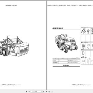 Kubota Tractor G18HD Parts Catalog EN DE (1)