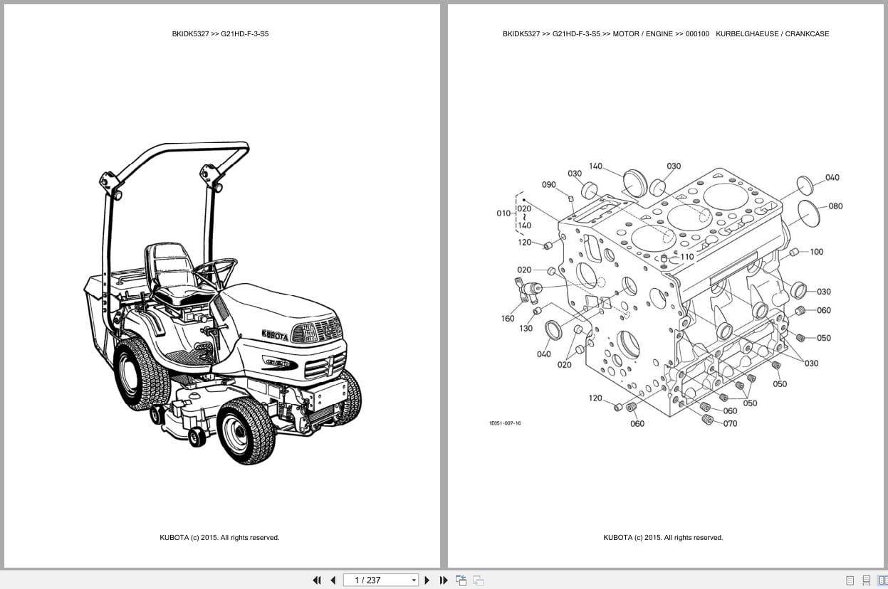 Kubota Tractor G21HD F 3 S5 Parts Catalog EN DE (1)