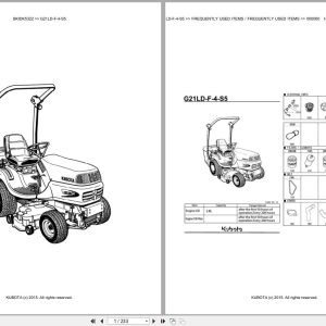 Kubota Tractor G21LD F 4 S5 Parts Catalog EN DE (1)
