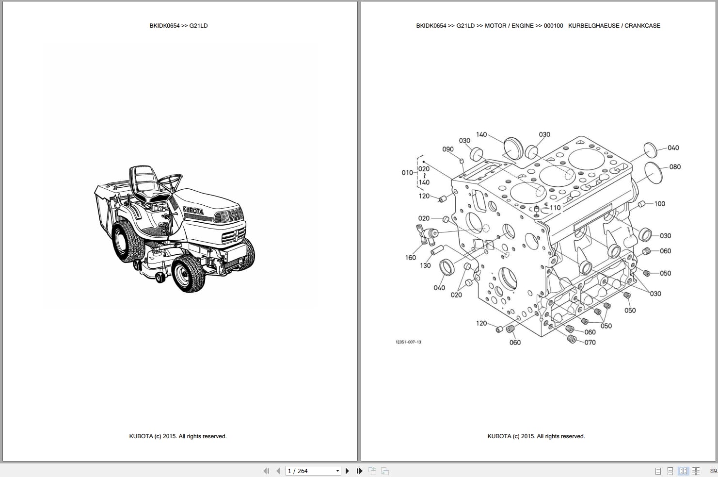 Kubota Tractor G21LD Parts Catalog EN DE (1)