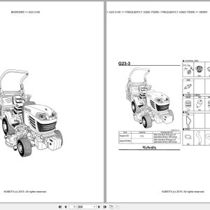 Kubota Tractor G23 3 HD Parts Catalog EN DE (1)
