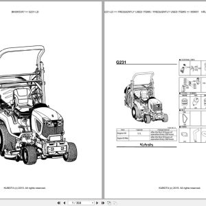 Kubota Tractor G231 LD Parts Catalog EN DE (1)