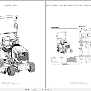 Kubota Tractor G261RD Parts Catalog EN DE (1)