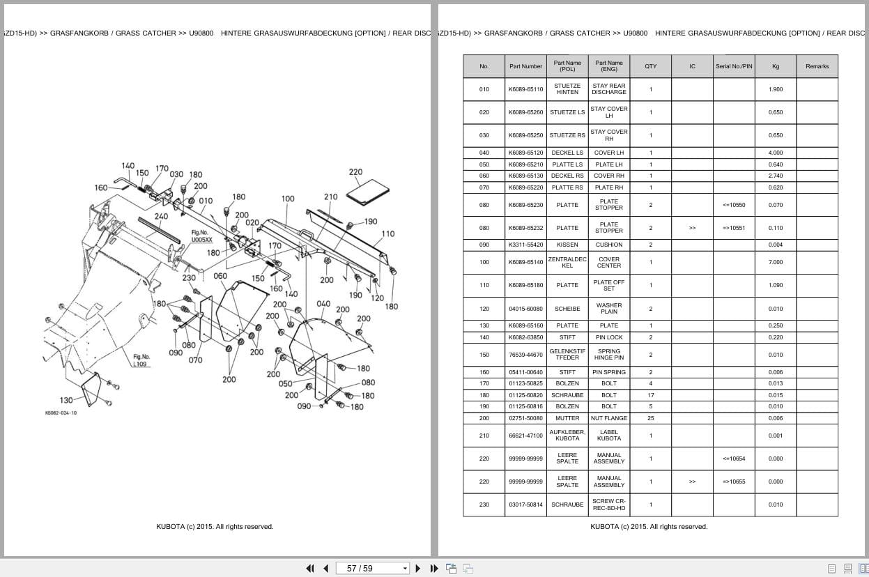 Kubota Tractor GC400HZ GZD15 HD Parts Catalog EN DE (3)