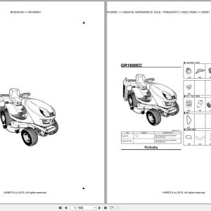 Kubota Tractor GR1600EC Parts Catalog EN DE (1)