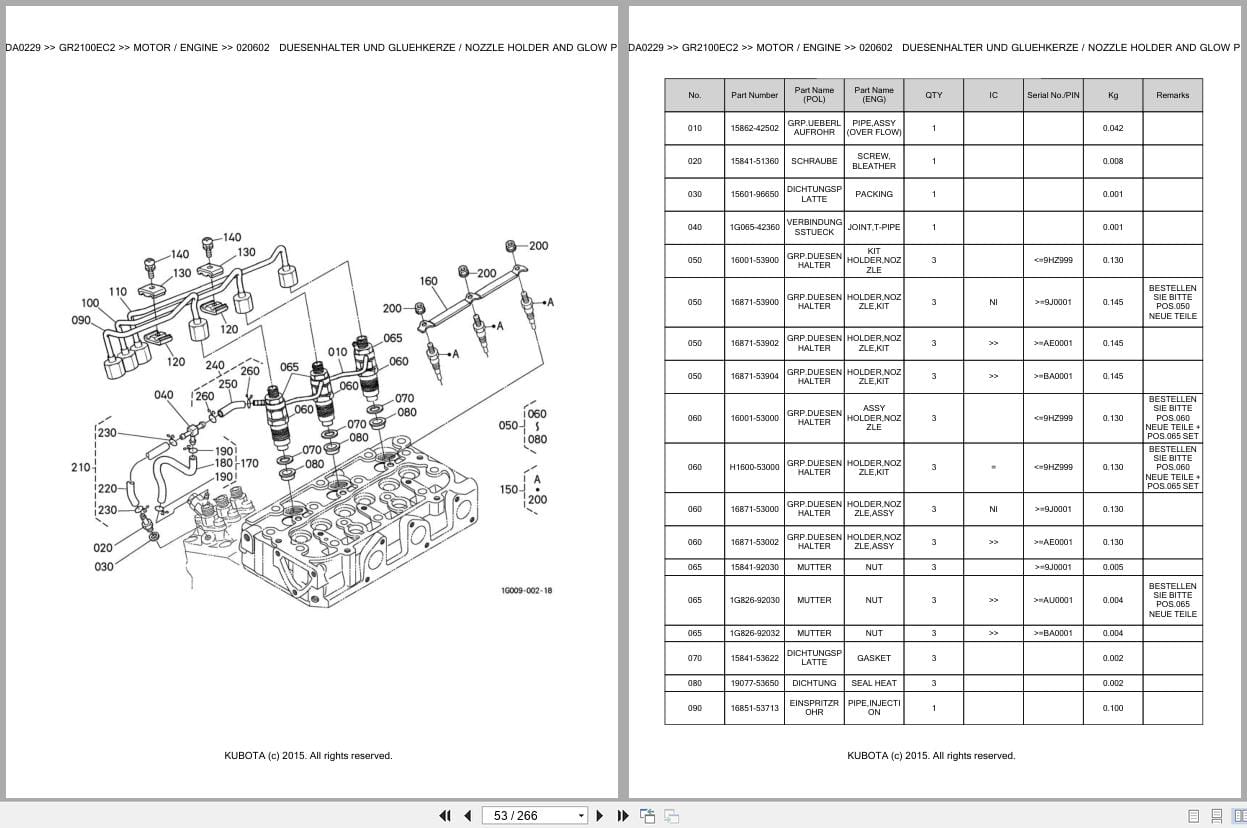 Kubota Tractor GR2100EC2 Parts Catalog EN DE (2)