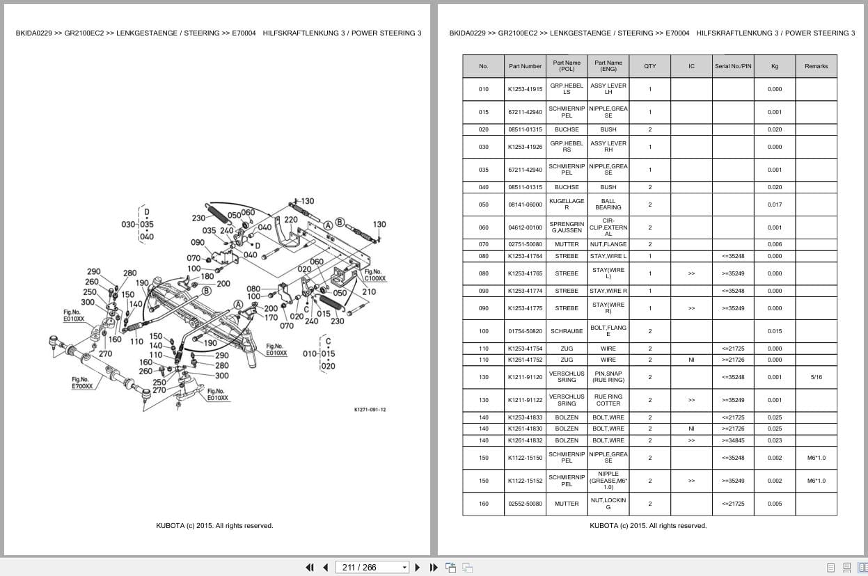Kubota Tractor GR2100EC2 Parts Catalog EN DE (3)