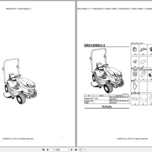 Kubota Tractor GR2120SEU 3 Parts Catalog EN DE (1)