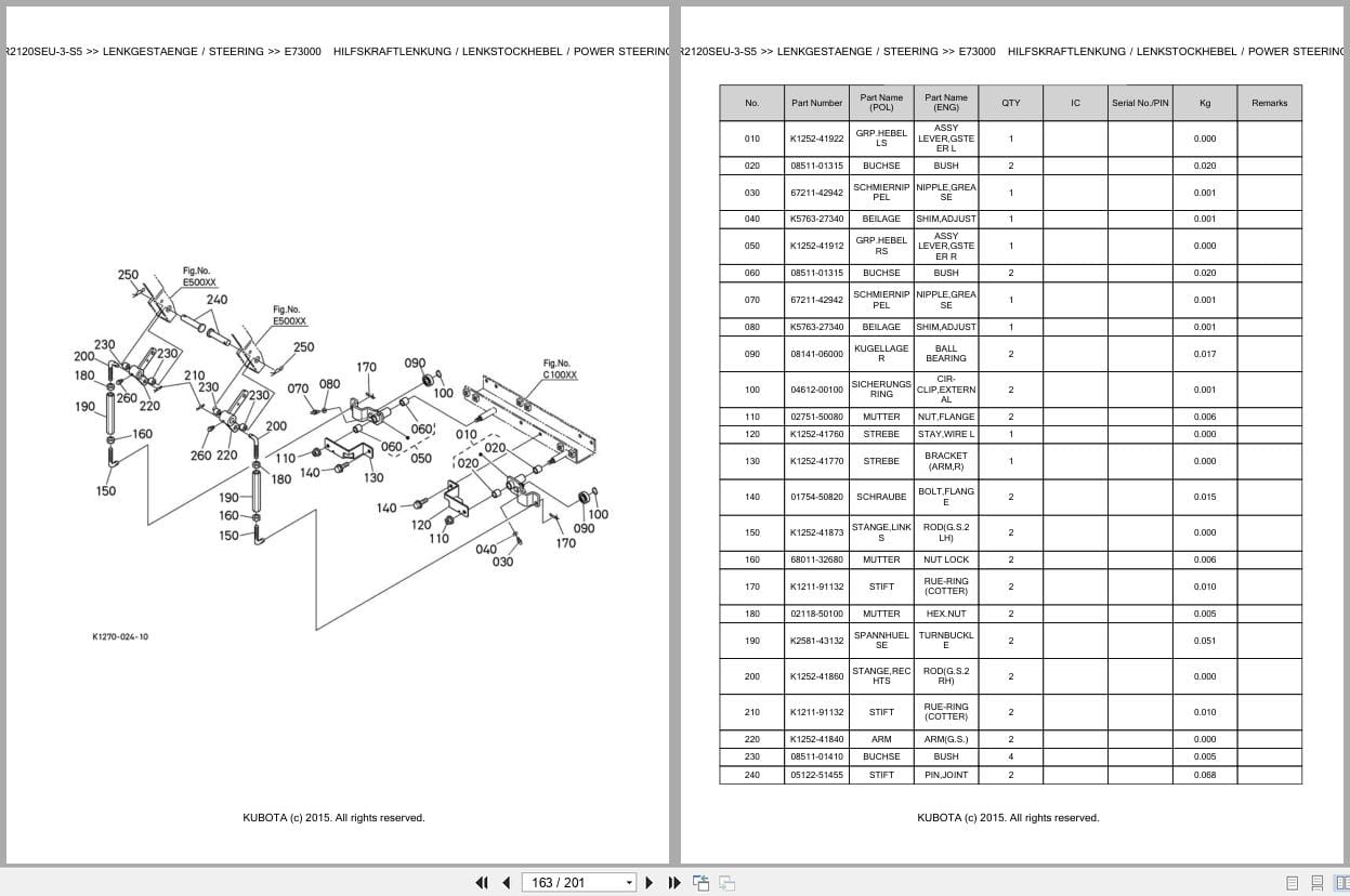 Kubota Tractor GR2120SEU 3 S5 Parts Catalog EN DE (3)
