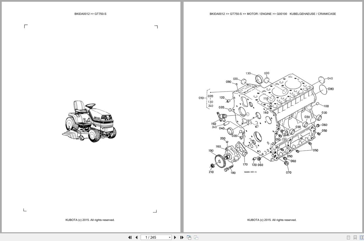 Kubota Tractor GT750 S Parts Catalog EN DE (1)