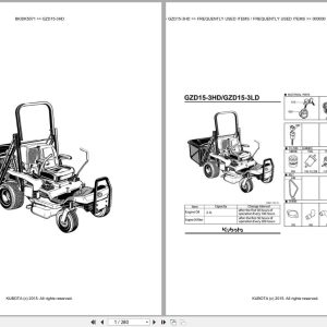 Kubota Tractor GZD15 3HD Parts Catalog EN DE (1)