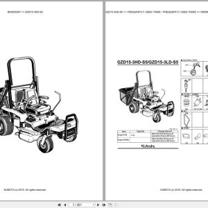 Kubota Tractor GZD15 3HD S5 Parts Catalog EN DE (1)