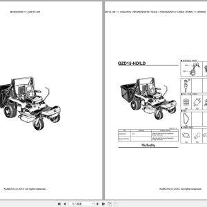 Kubota Tractor GZD15 HD Parts Catalog EN DE (1)