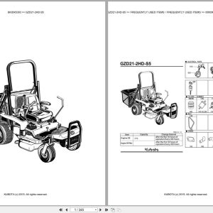 Kubota Tractor GZD21 2HD S5 Parts Catalog EN DE (1)