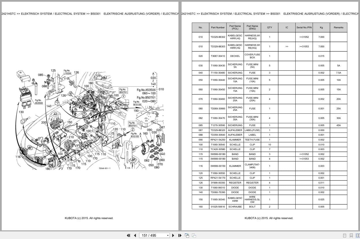 Kubota Tractor L2421HSTC Parts Catalog EN DE (2)