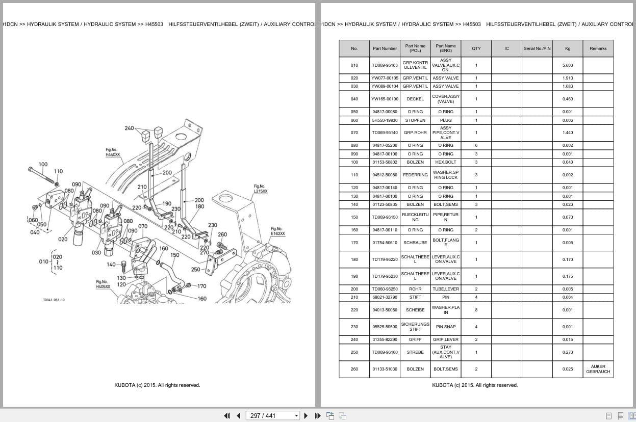 Kubota Tractor L2501DCN Parts Catalog EN DE (3)
