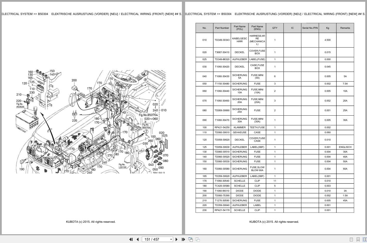 Kubota Tractor L2501DT Parts Catalog EN DE (2)
