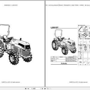 Kubota Tractor L2501DTW Spare Parts Catalog EN TR (1)