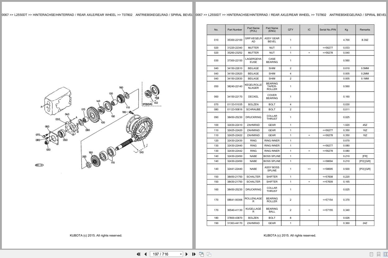 Kubota Tractor L2550DT Parts Catalog EN DE (2)