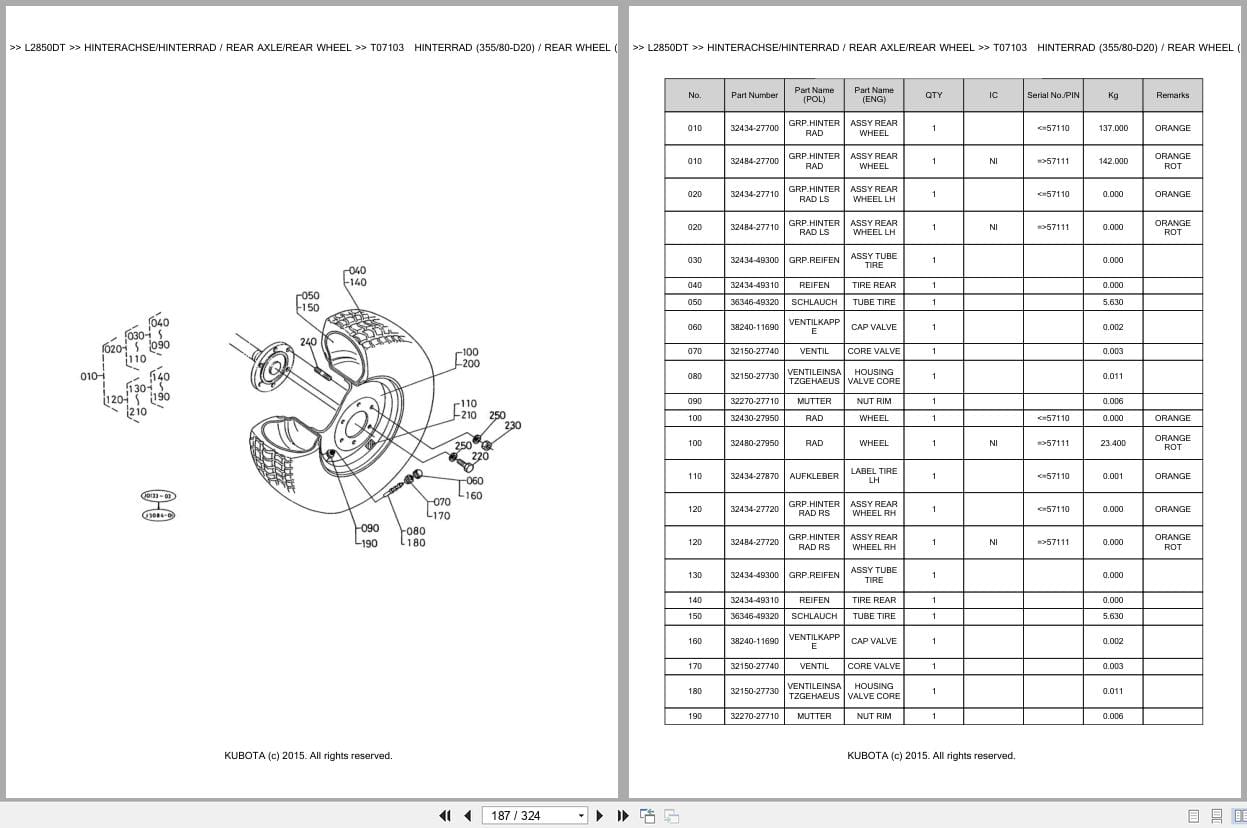 Kubota Tractor L2850DT Parts Catalog EN DE (3)