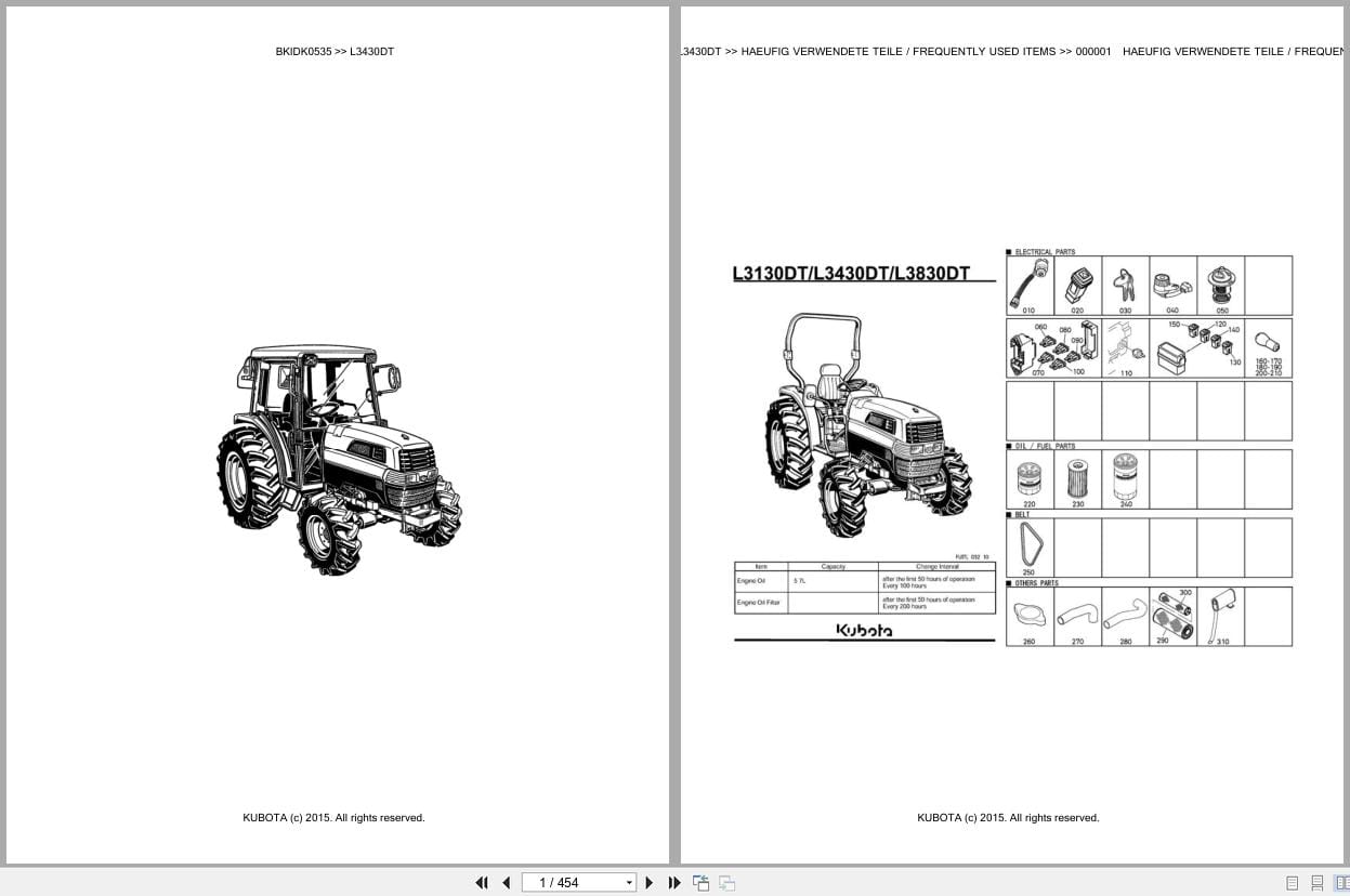 Kubota Tractor L3430DT Parts Catalog EN DE (1)