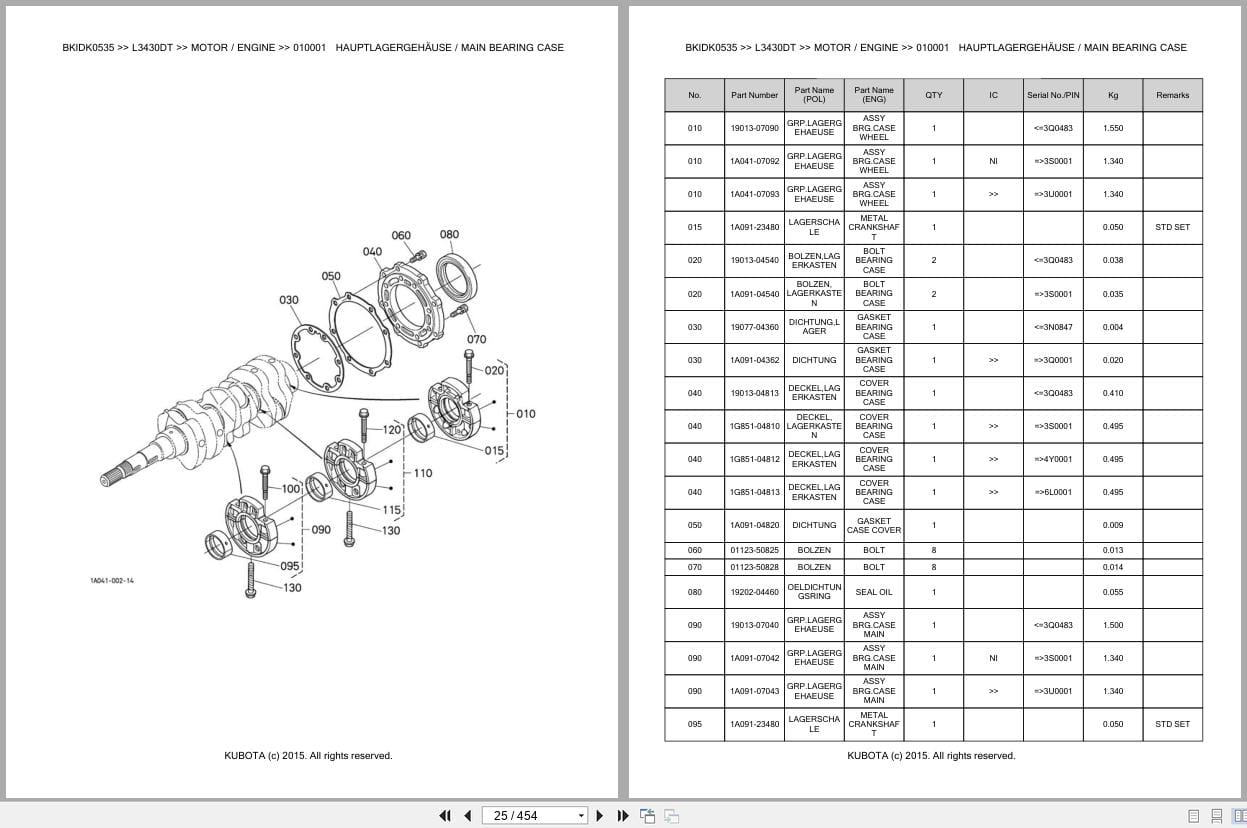 Kubota Tractor L3430DT Parts Catalog EN DE (2)