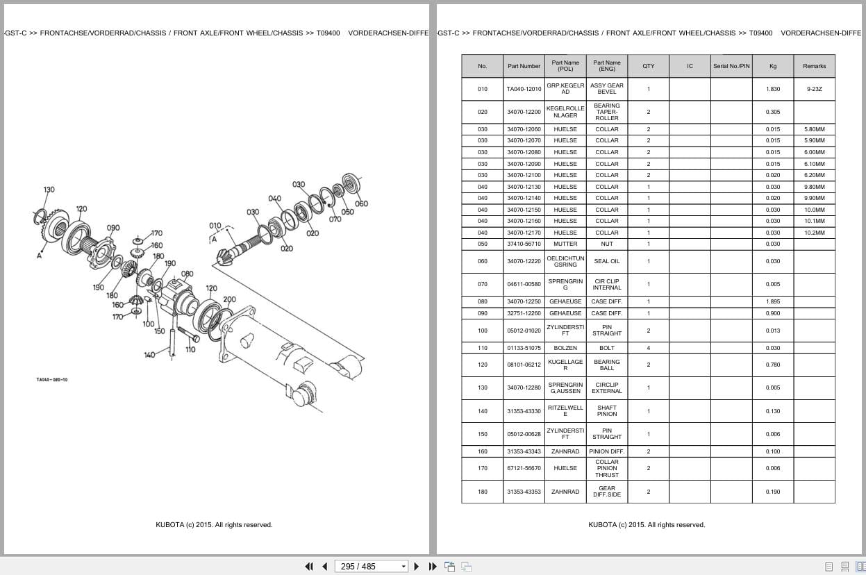 Kubota Tractor L3600DT C L3600DT GST C Parts Catalog EN DE (3)