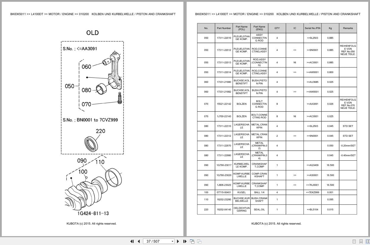 Kubota Tractor L4100DT Parts Catalog EN DE (3)
