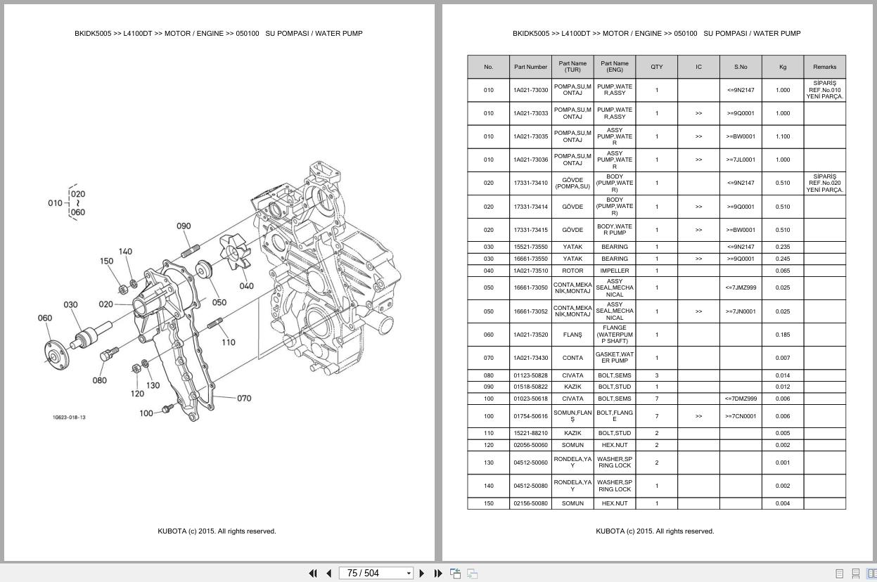 Kubota Tractor L4100DT Spare Parts Catalog EN TR (2)