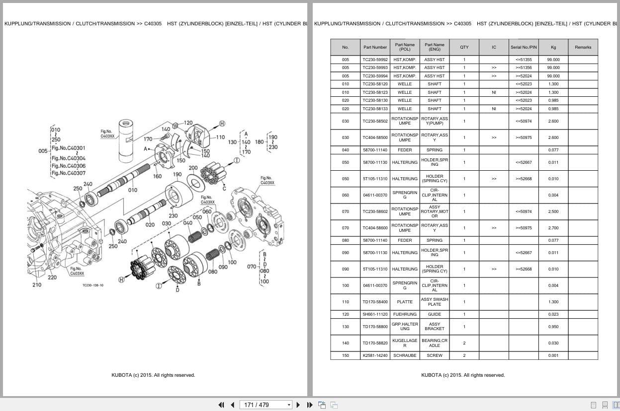 Kubota Tractor L4100H Parts Catalog EN DE (2)