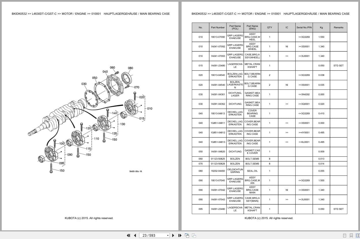 Kubota Tractor L4630DT C L4630GST C Parts Catalog EN DE (2)