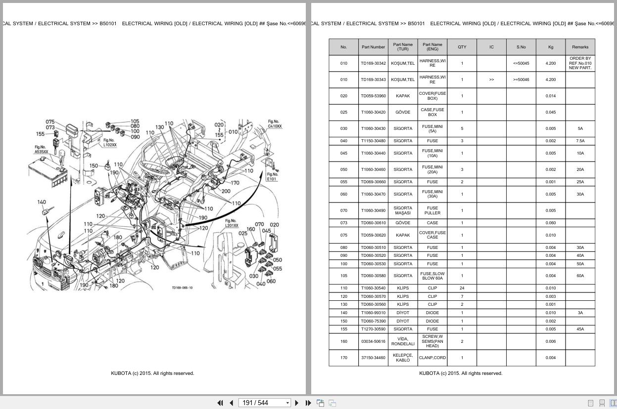 Kubota Tractor L5040DT NEC Spare Parts Catalog EN TR (2)