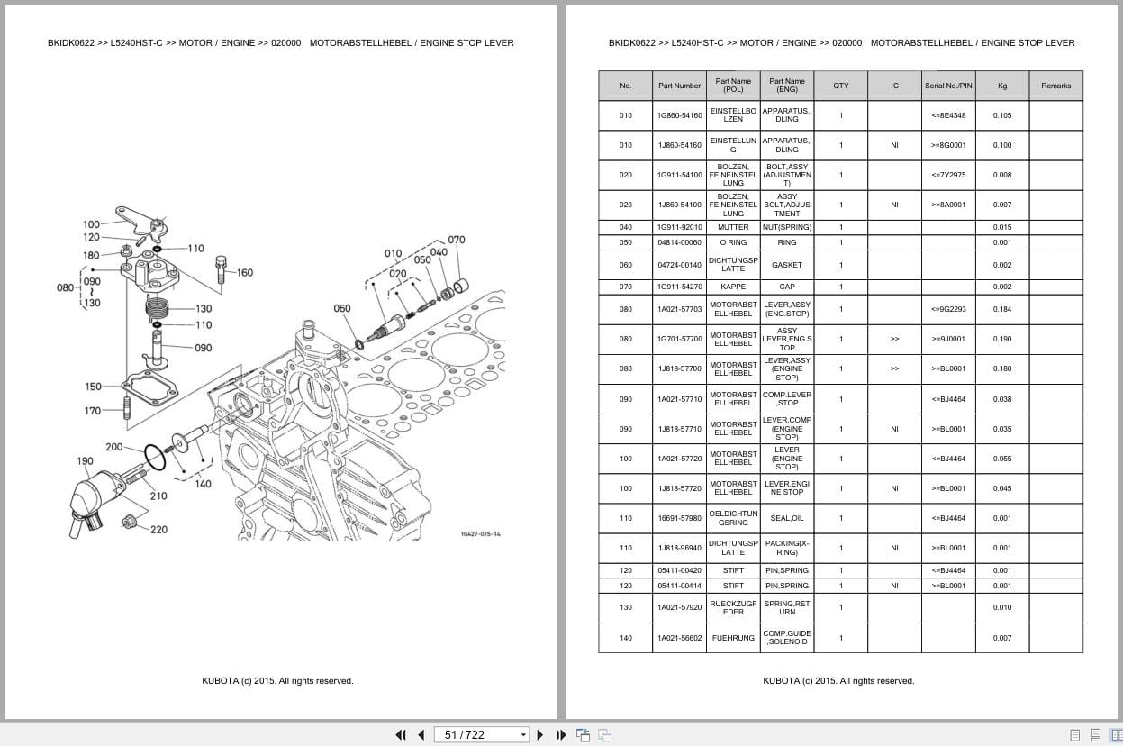 Kubota Tractor L5240HST C Parts Catalog EN DE (3)