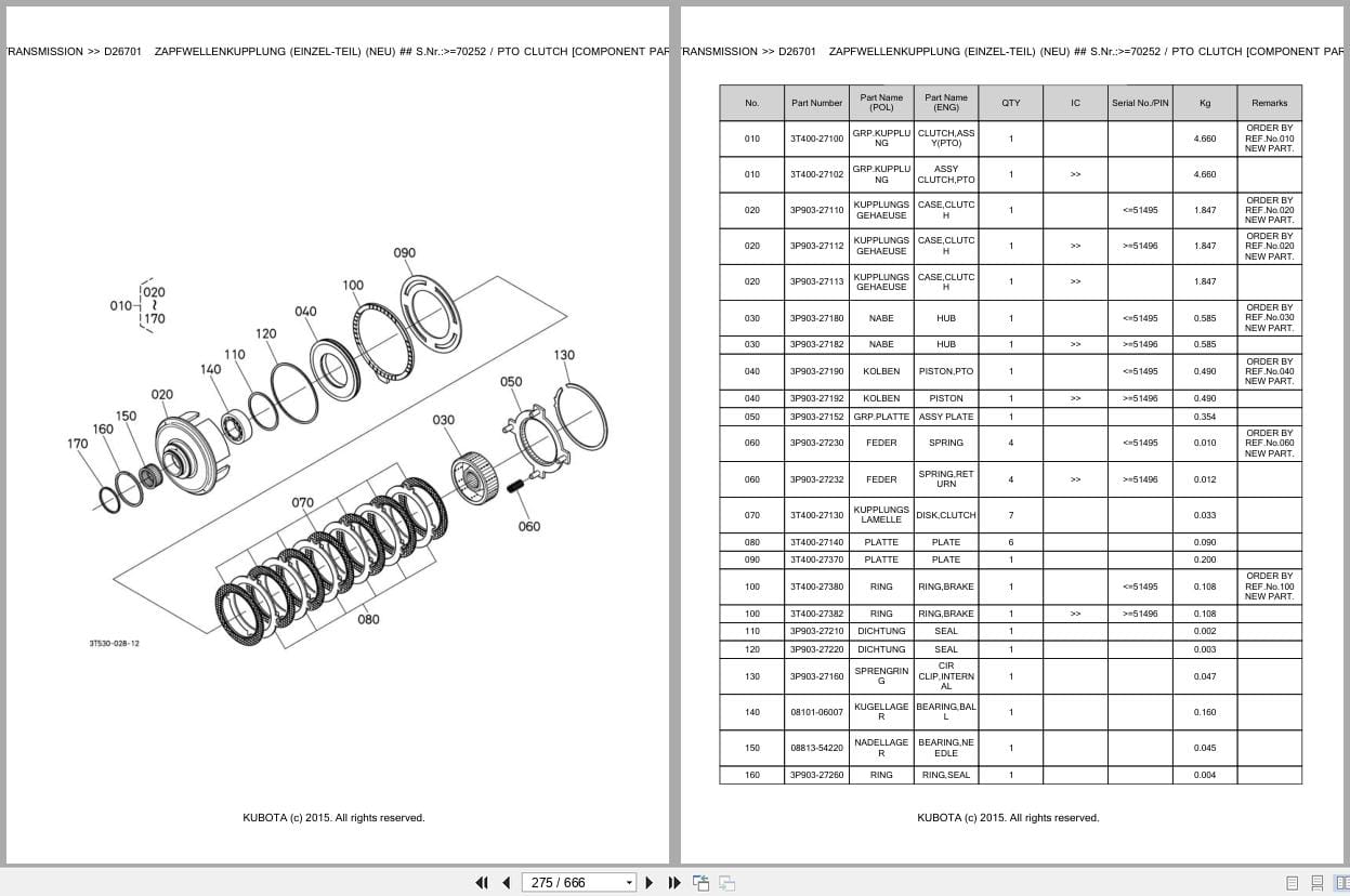 Kubota Tractor M105SDT Parts Catalog EN DE (3)