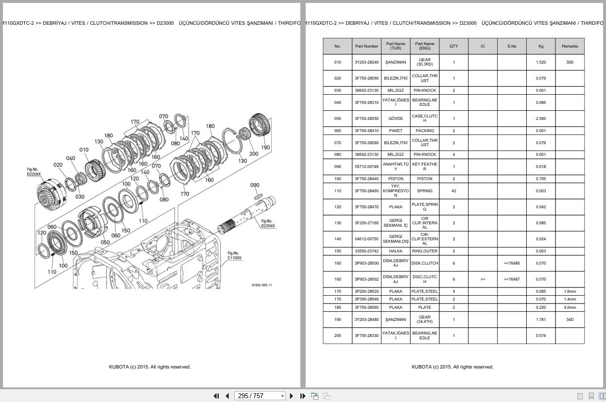 Kubota Tractor M110GXDTC 2 Spare Parts Catalog EN TR (2)