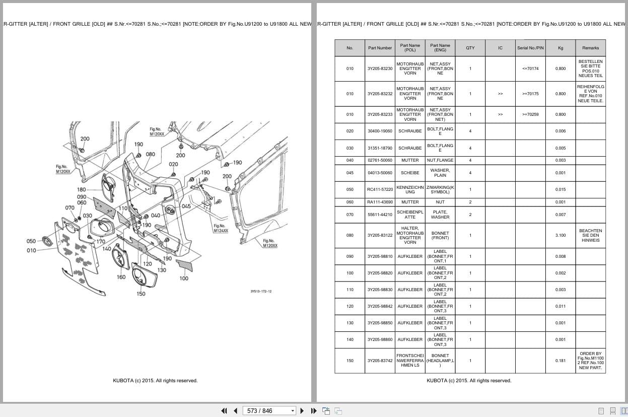 Kubota Tractor M110GXDTC Parts Catalog EN DE (3)