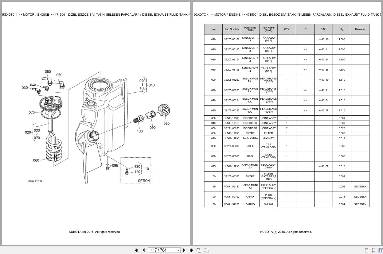 Kubota Tractor M115GXDTSC 4 Spare Parts Catalog EN TR (2)