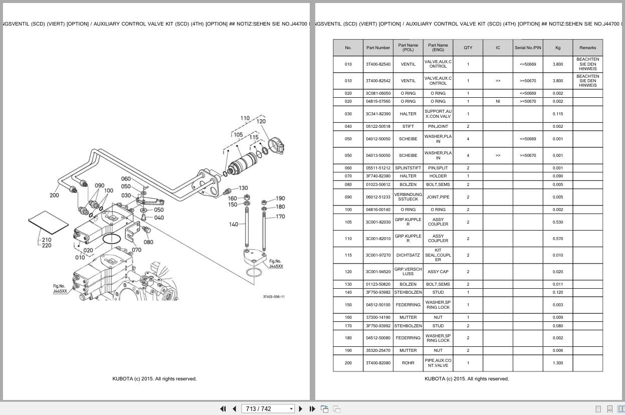 Kubota Tractor M130XDTC Parts Catalog EN DE (3)