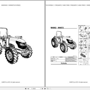 Kubota Tractor M4062DTH 18 Speed Parts Catalog EN DE (1)