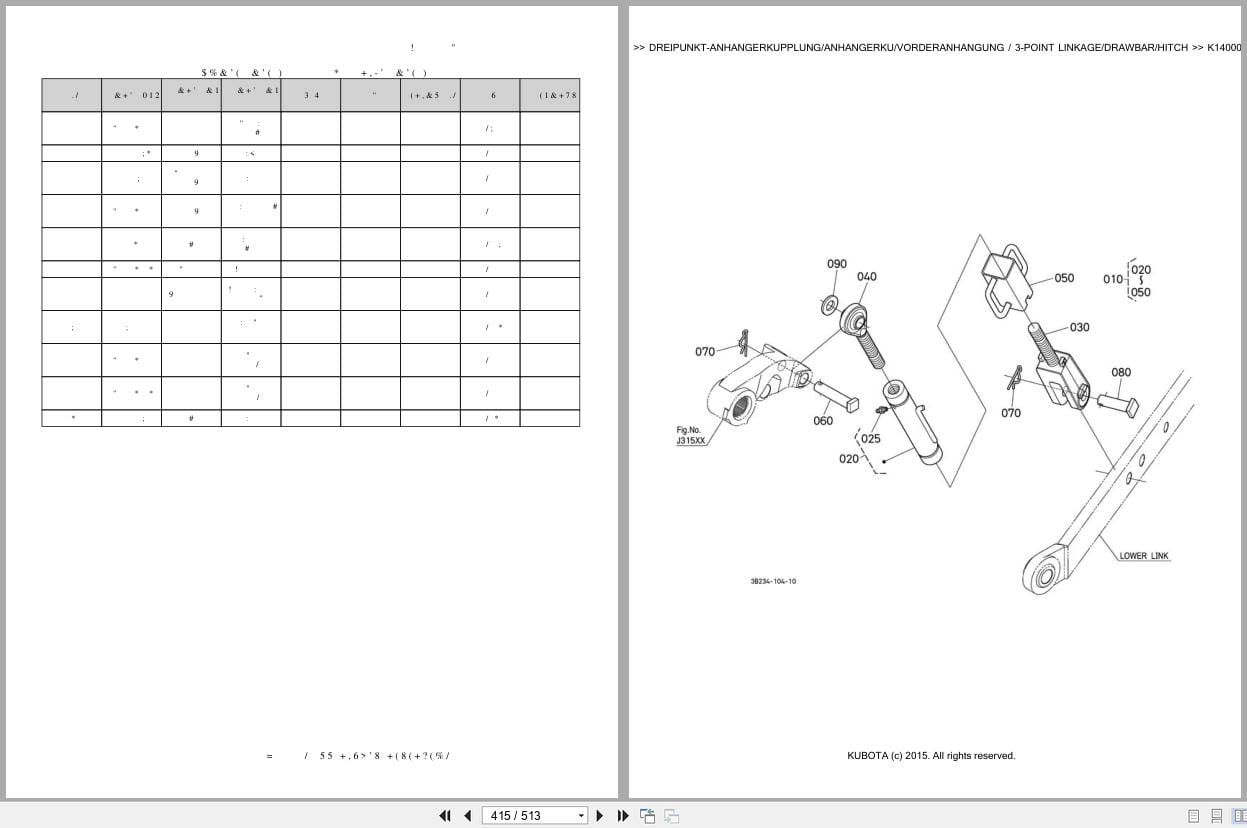 Kubota Tractor M4072DTH 18 Speed Parts Catalog EN DE (3)