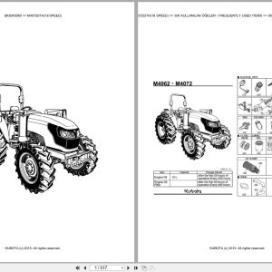 Kubota Tractor M4072DTH 18 Speed Spare Parts Catalog EN TR (1)