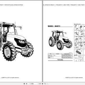 Kubota Tractor M4073DTHC Dual Speed 36 Speed Parts Catalog EN DE (1)
