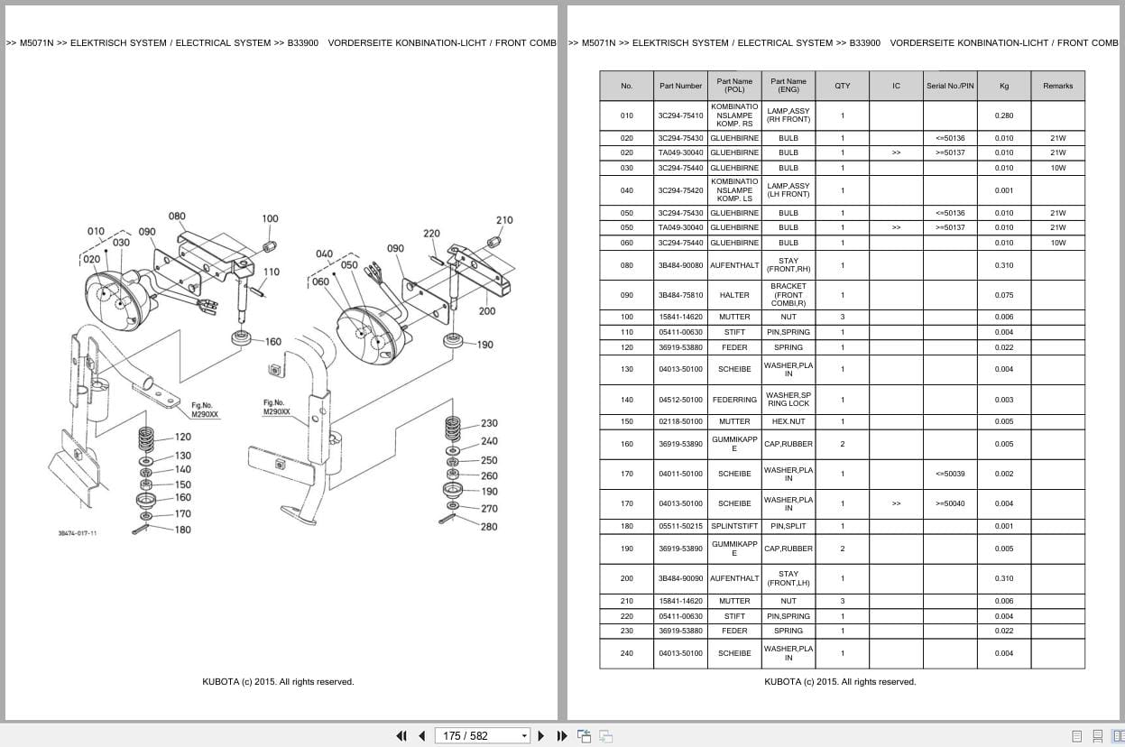 Kubota Tractor M5071N Parts Catalog EN DE (3)