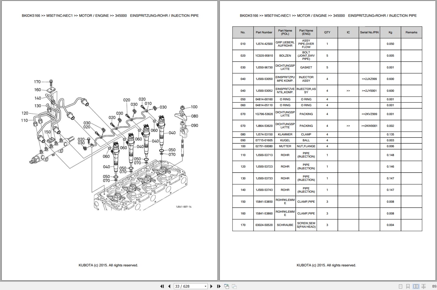 Kubota Tractor M5071NC NEC1 Parts Catalog EN DE (3)