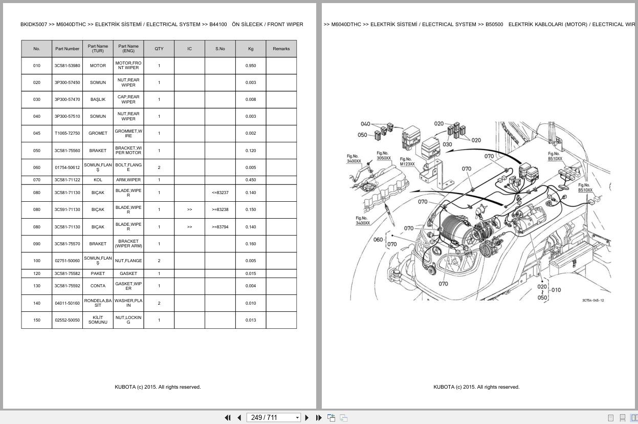 Kubota Tractor M6040DTHC Spare Parts Catalog EN TR (2)